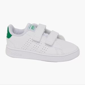 Adidas Advantage Unisex White Touch Strap Trainers Toddler Boys Size 9T